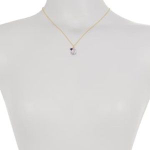 Candela 14K Gold Pink & Dark Amethyst Necklace